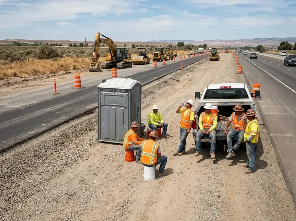 highway-road-construction-crew-007 — frequently asked questions, Porta Potty and Restroom Rentals in Sweet Home, OR